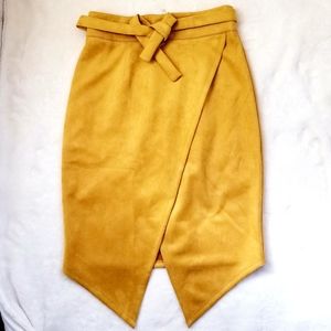 Fablux Asymmetrical Tie Suade Skirt